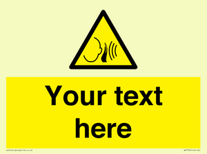 Custom warning sudden loud noise